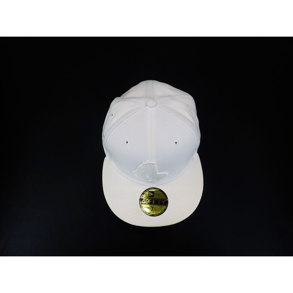 New Era 59FIFTY Boston Red Sox Hat White Out Fitted Size 7 1/2 MLB Baseball Cap - Picture 2 of 9